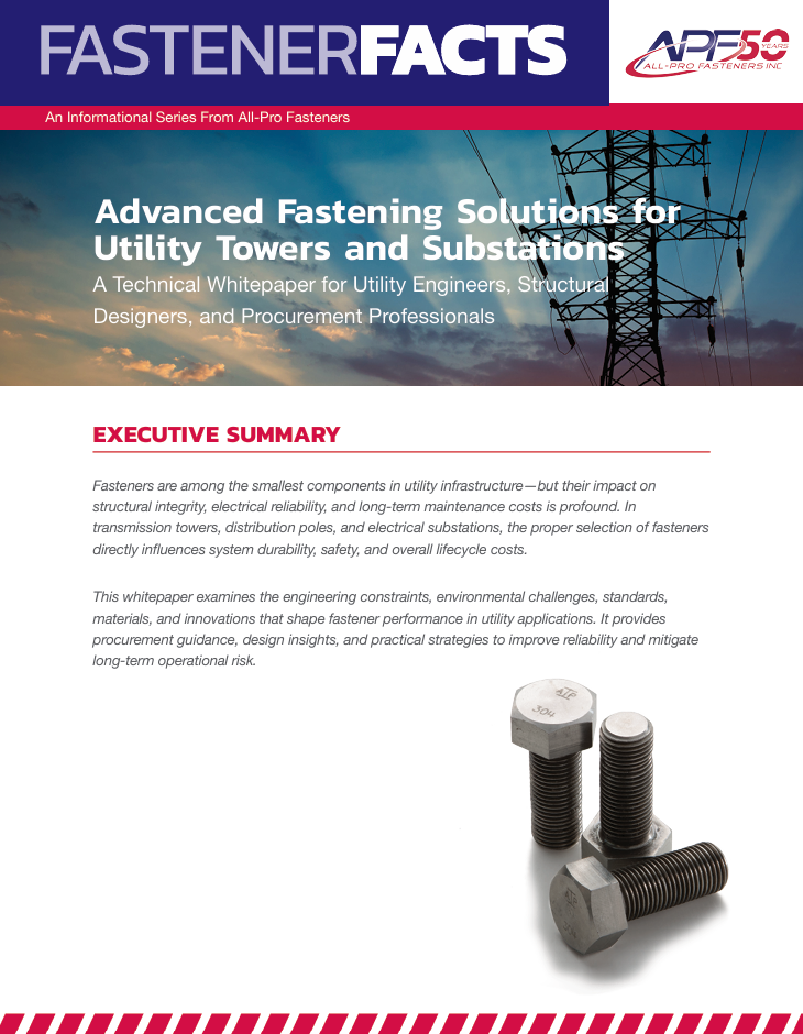 Advanced Fastening Solutions for Utility Towers and Substations Whitepaper